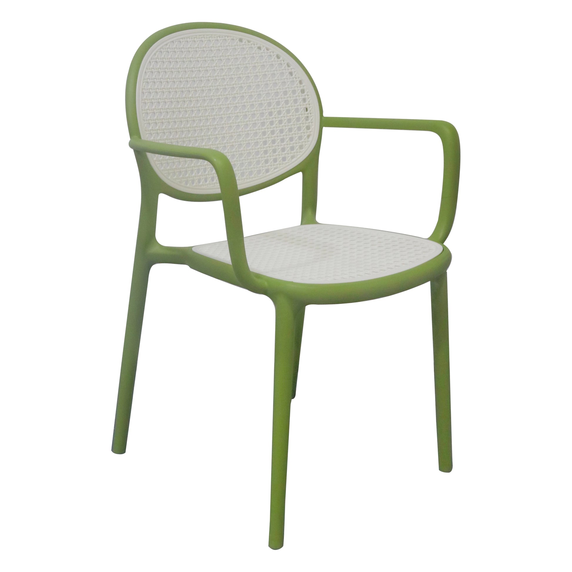 MODERN RATTAN - STYLE PLASTIC DINING CHAIR