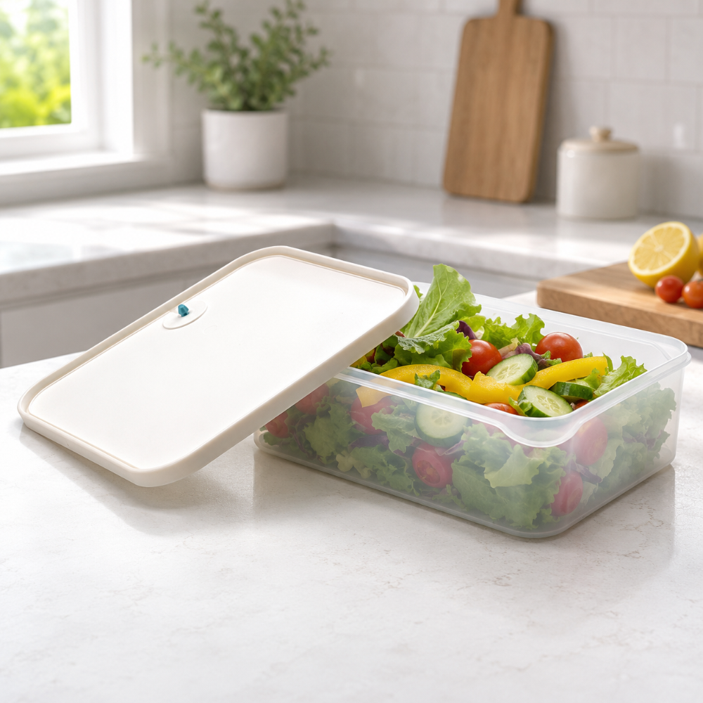 Transparent Food Storage Box with Lid
