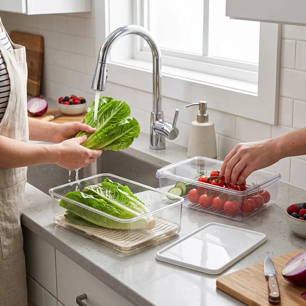 Transparent Refrigerator Food Storage Container