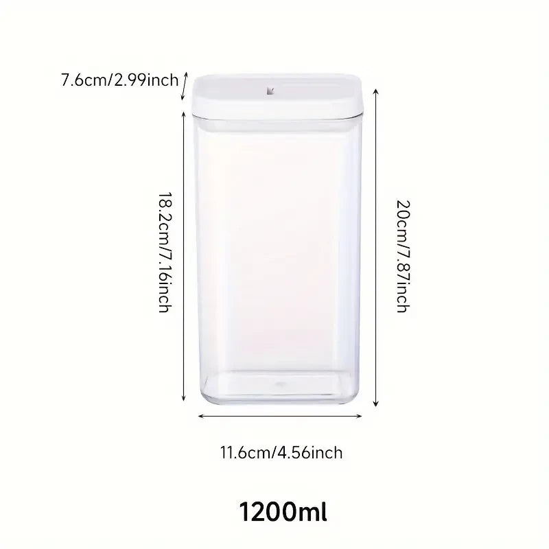 1200ml SQUARE AIRTIGHT CANISTER ORGANIZERS AND STORAGE