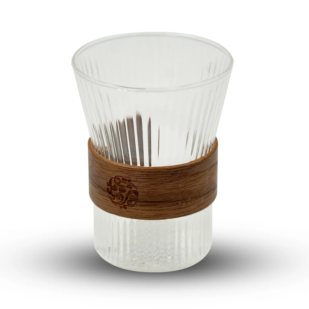 OAK WRAP RIBBED GLASS TUMBLER