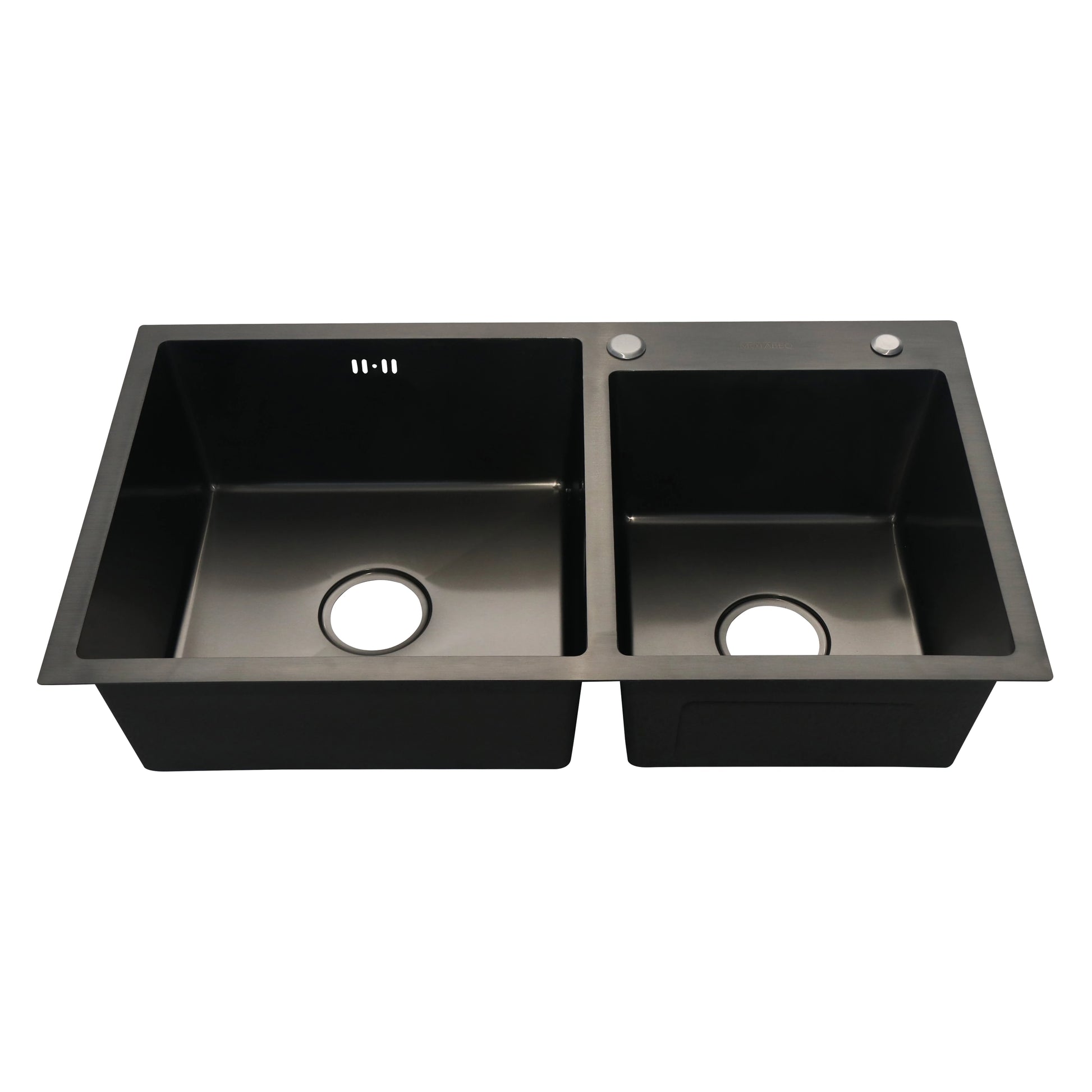 STAINLESS STEEL BLACK FINISH DOUBLE BOWL SINK