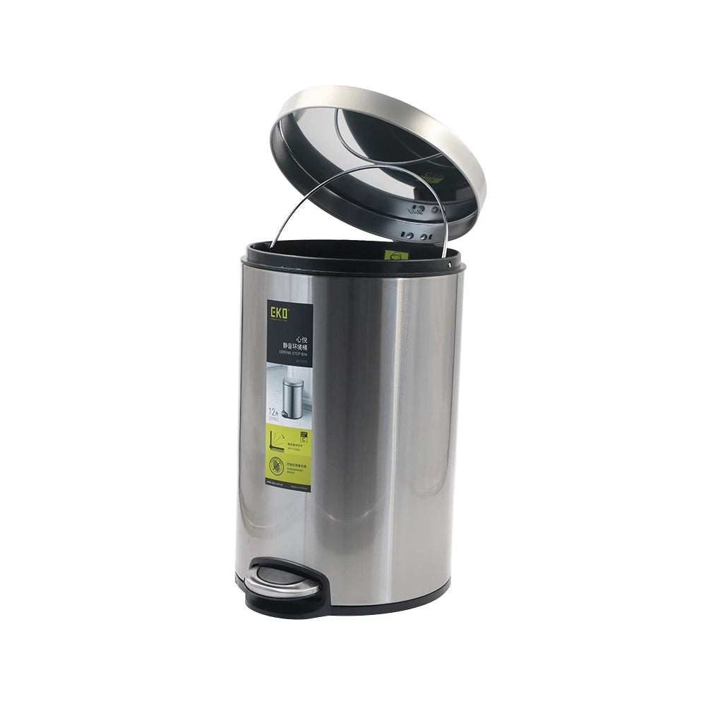 EKO Round Pedal Waste Bin / EKO Soft-Close Round Trash Bin – 12L