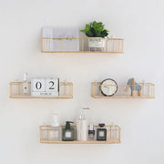 SMALL - WALL SHELF RECTANGLE SHAPE GOLD
