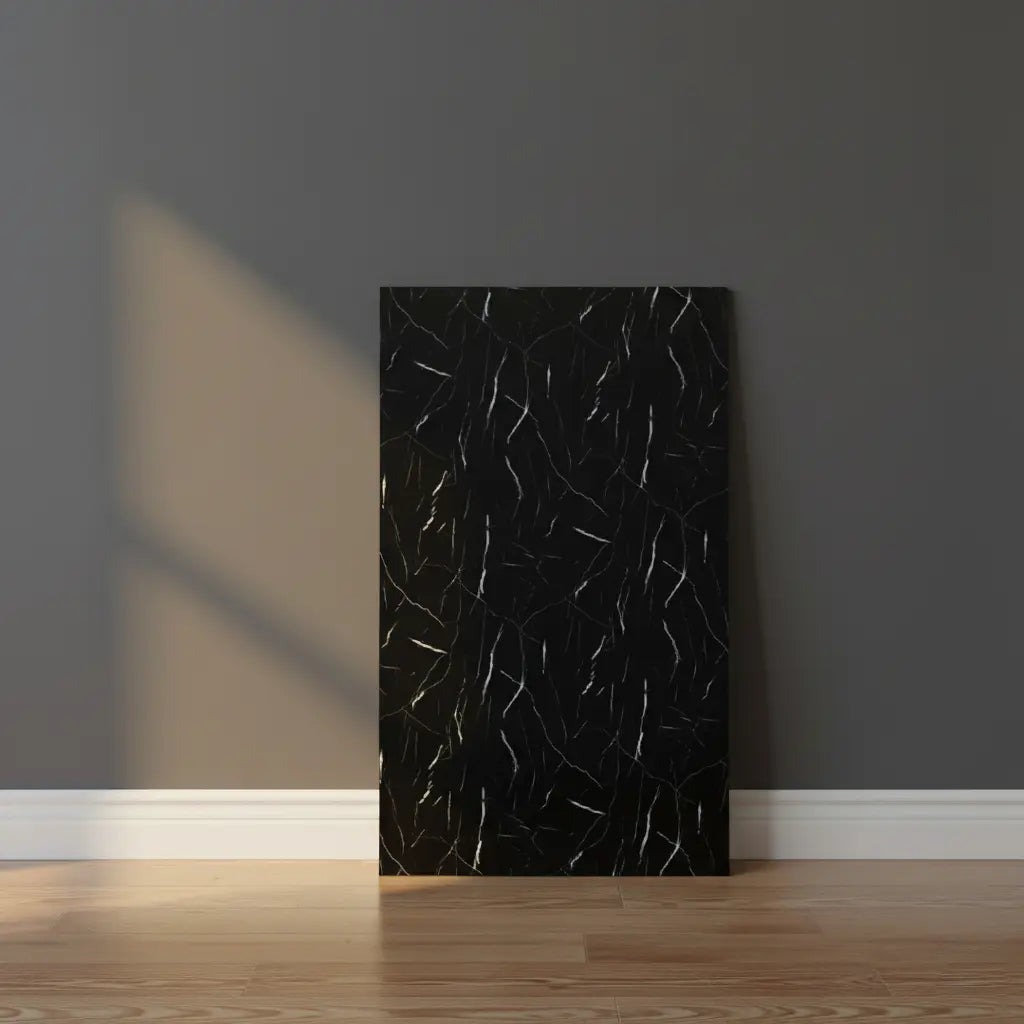 UV High Gloss Black Marble Sheet Wall Panel