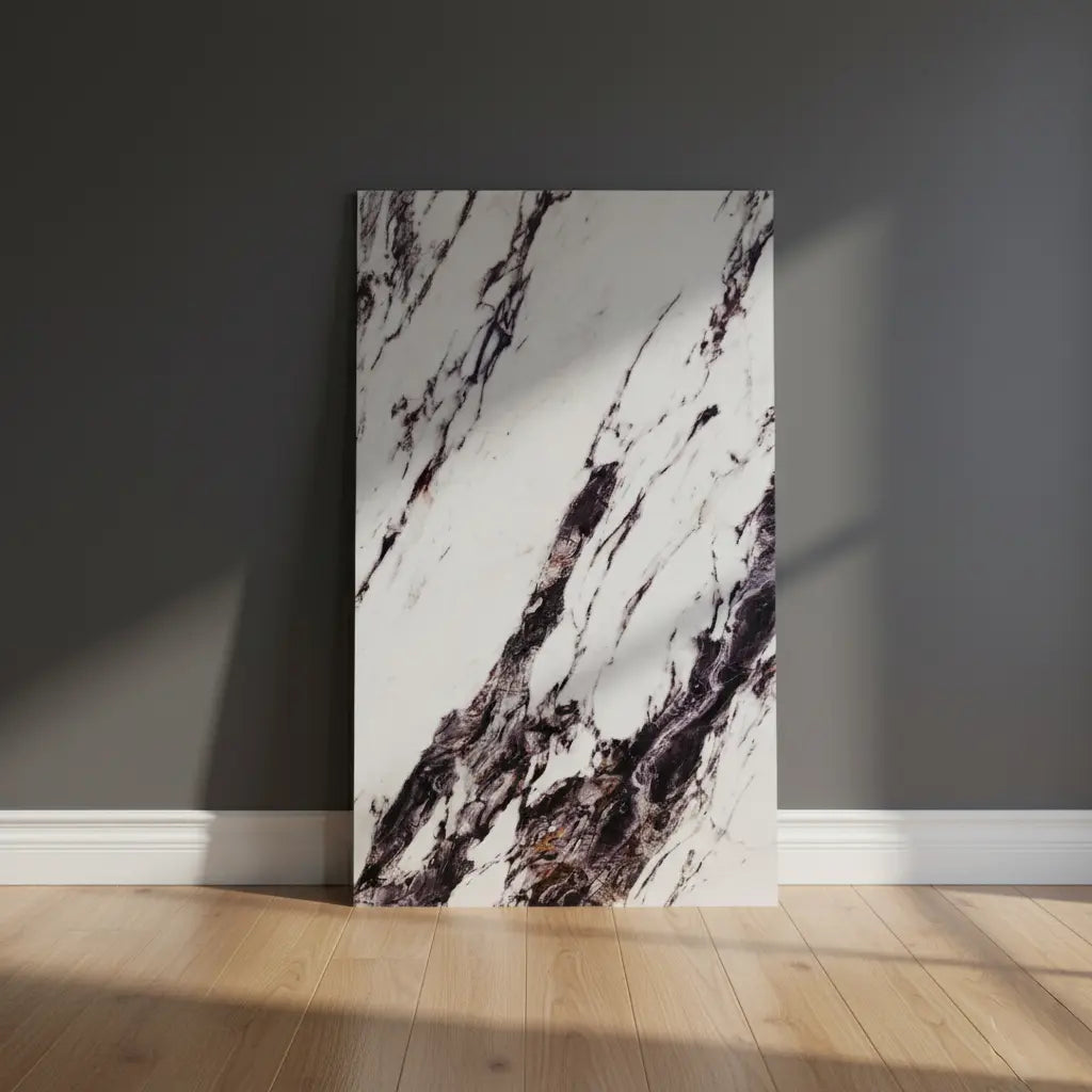UV High Gloss Black Vein Marble Sheet Wall Panel