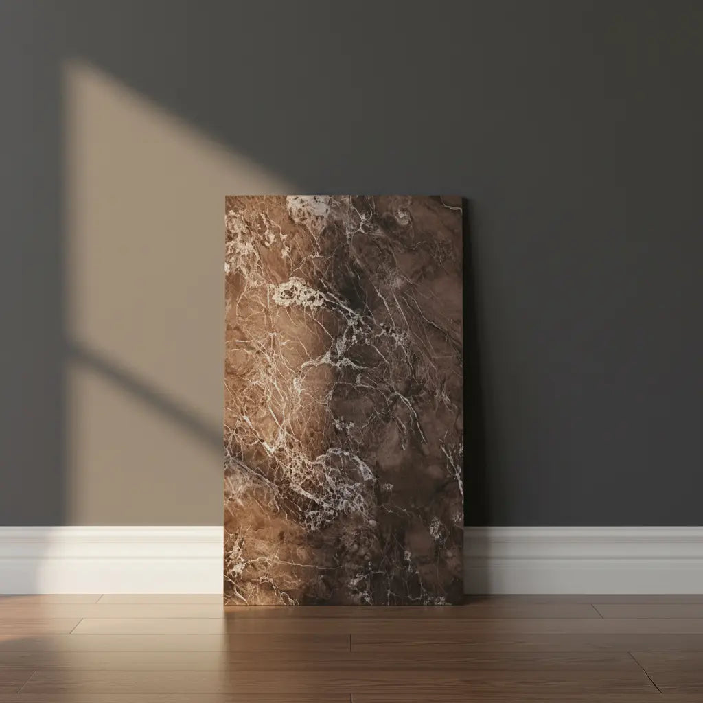 UV High Gloss Brown Stone Marble Wall Panel
