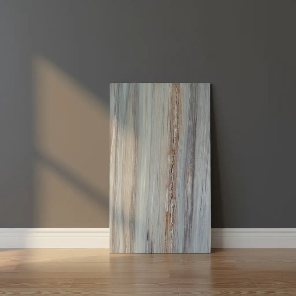 UV High Gloss Grey Stone Marble Sheet Wall Panel