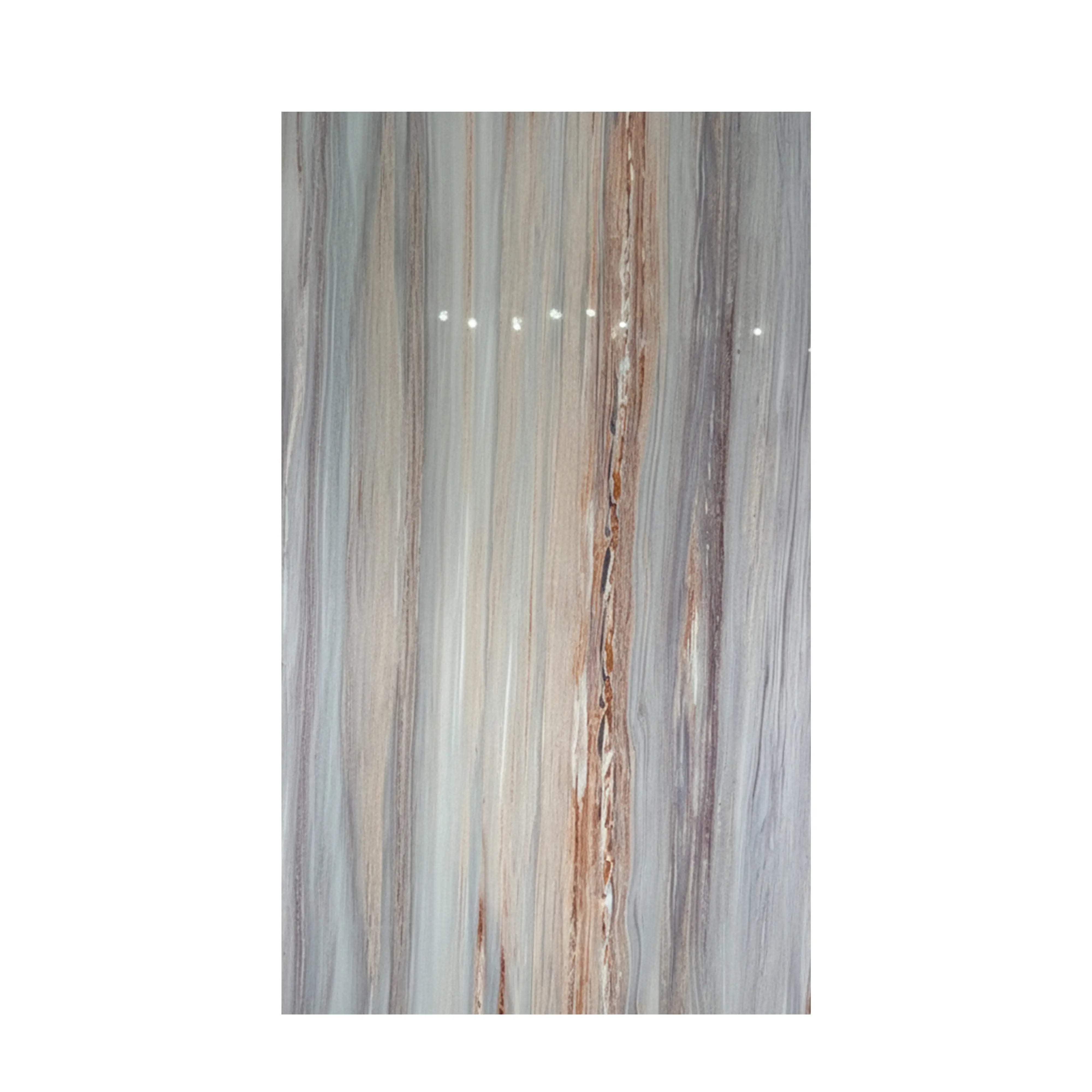 UV High Gloss Grey Stone Marble Sheet Wall Panel
