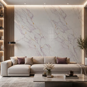 UV High Gloss White Marble Gold Vein Wall Panel
