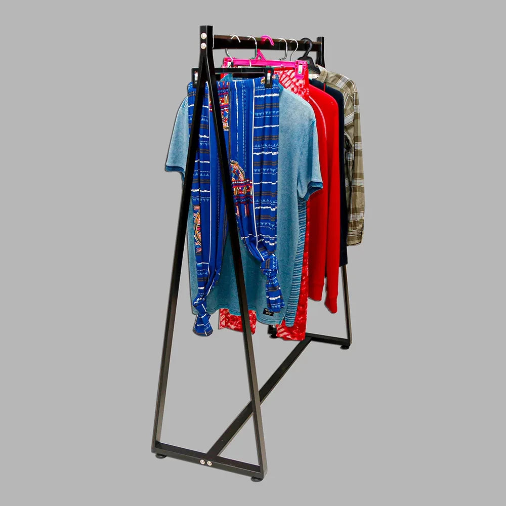 BLACK DURABLE STYLISH CLOTH HANGING RACK