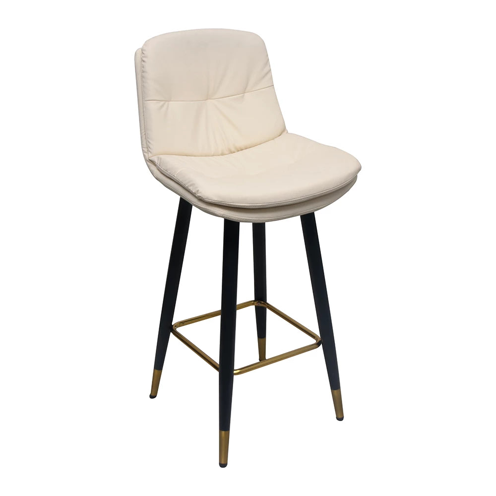 WHITE MODERN UPHOLSTERED BAR CHAIR