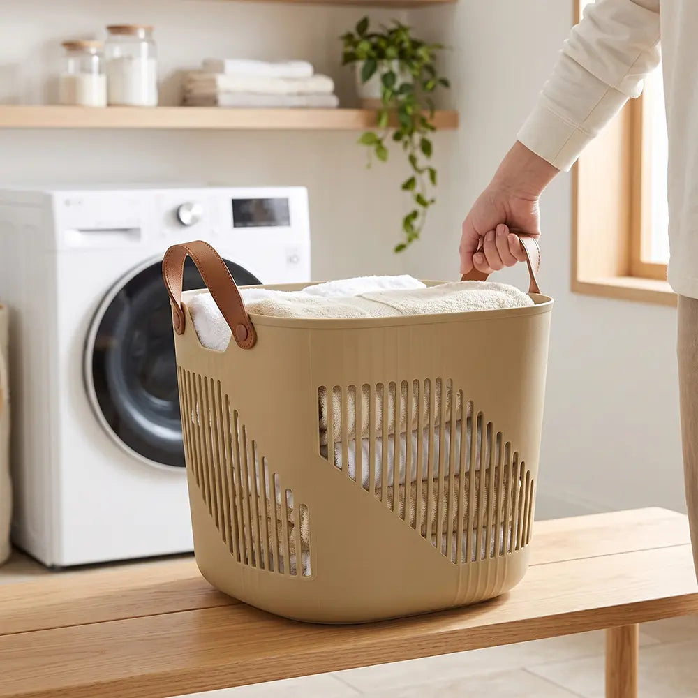 Ventilated Laundry Basket with Handles