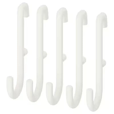 WHITE METAL HOOKS FOR PEGBOARD 3PCS SET