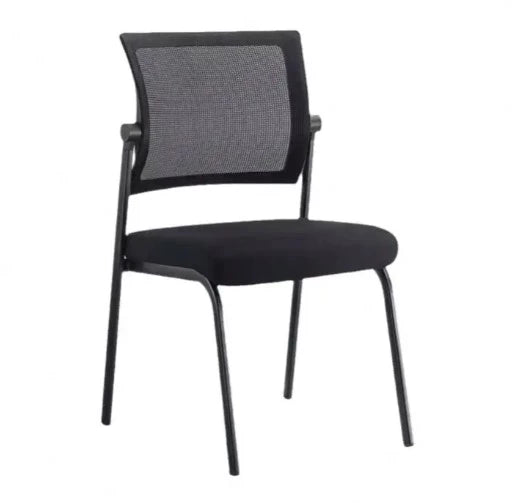 CLASSIC CONTEMPORARY BLACK ARMLESS VISITOR CHAIR