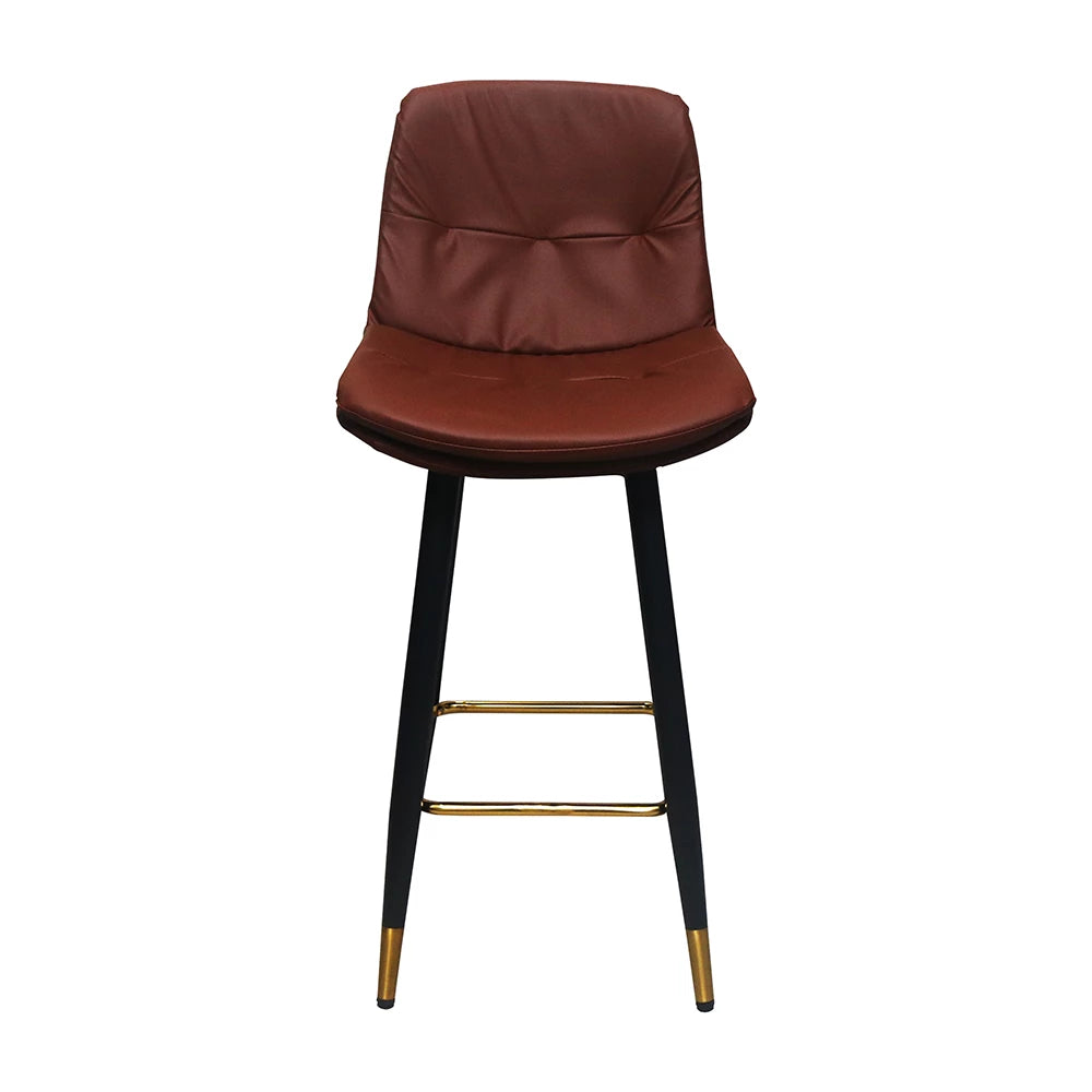 BROWN MODERN UPHOLSTERED BAR CHAIR