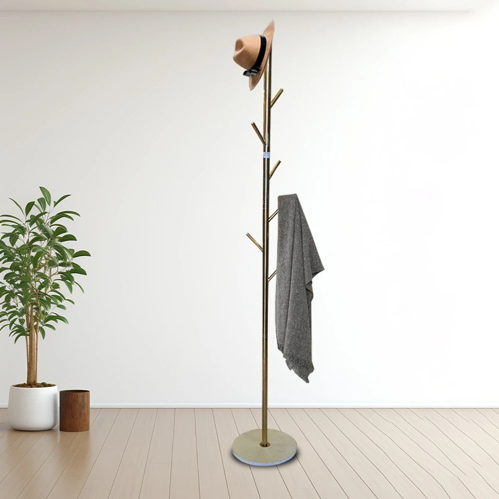 GOLDEN METAL STANDING CLOTHES STAND