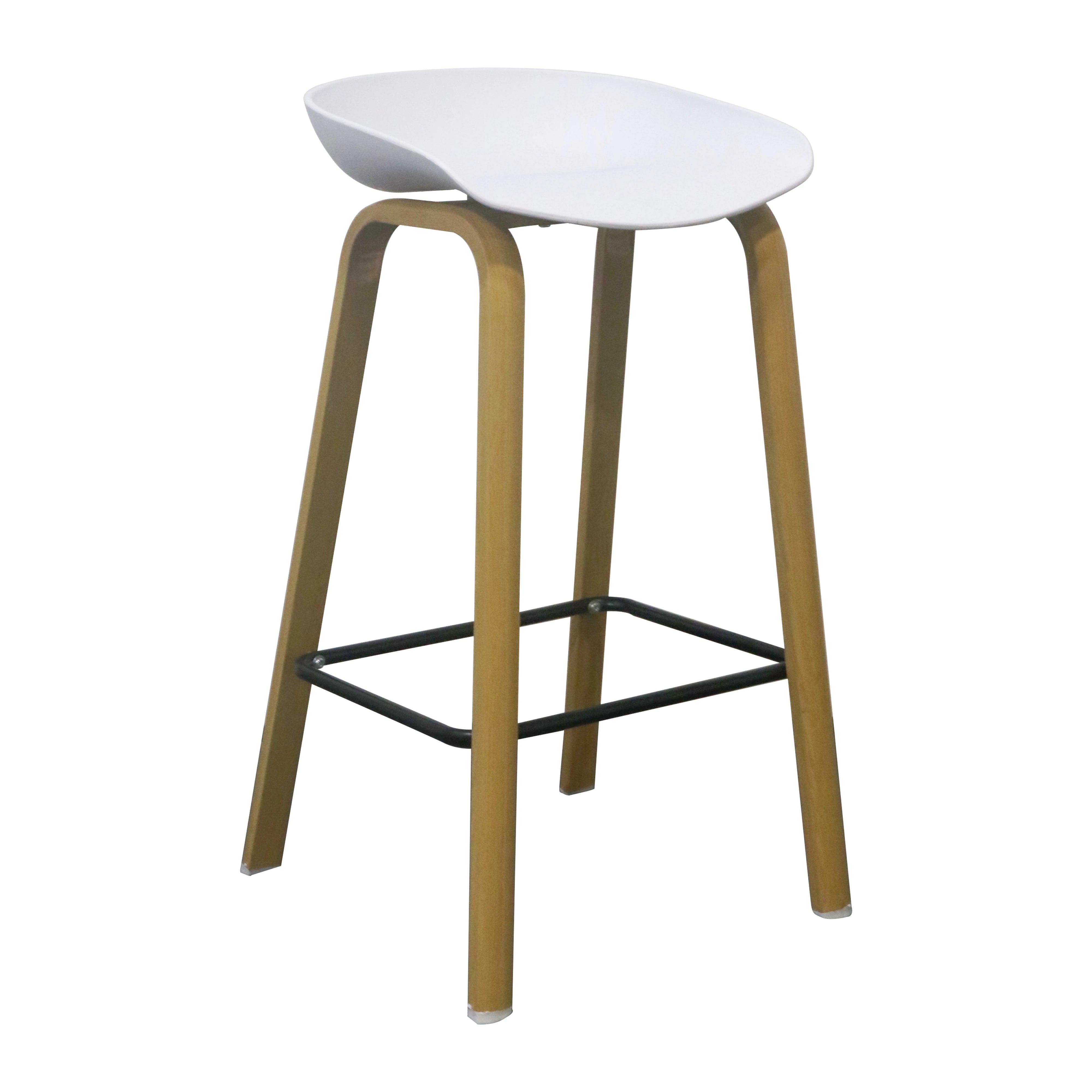EQUINOX WHITE COUNTER BAR STOOL WITH LOW BACK