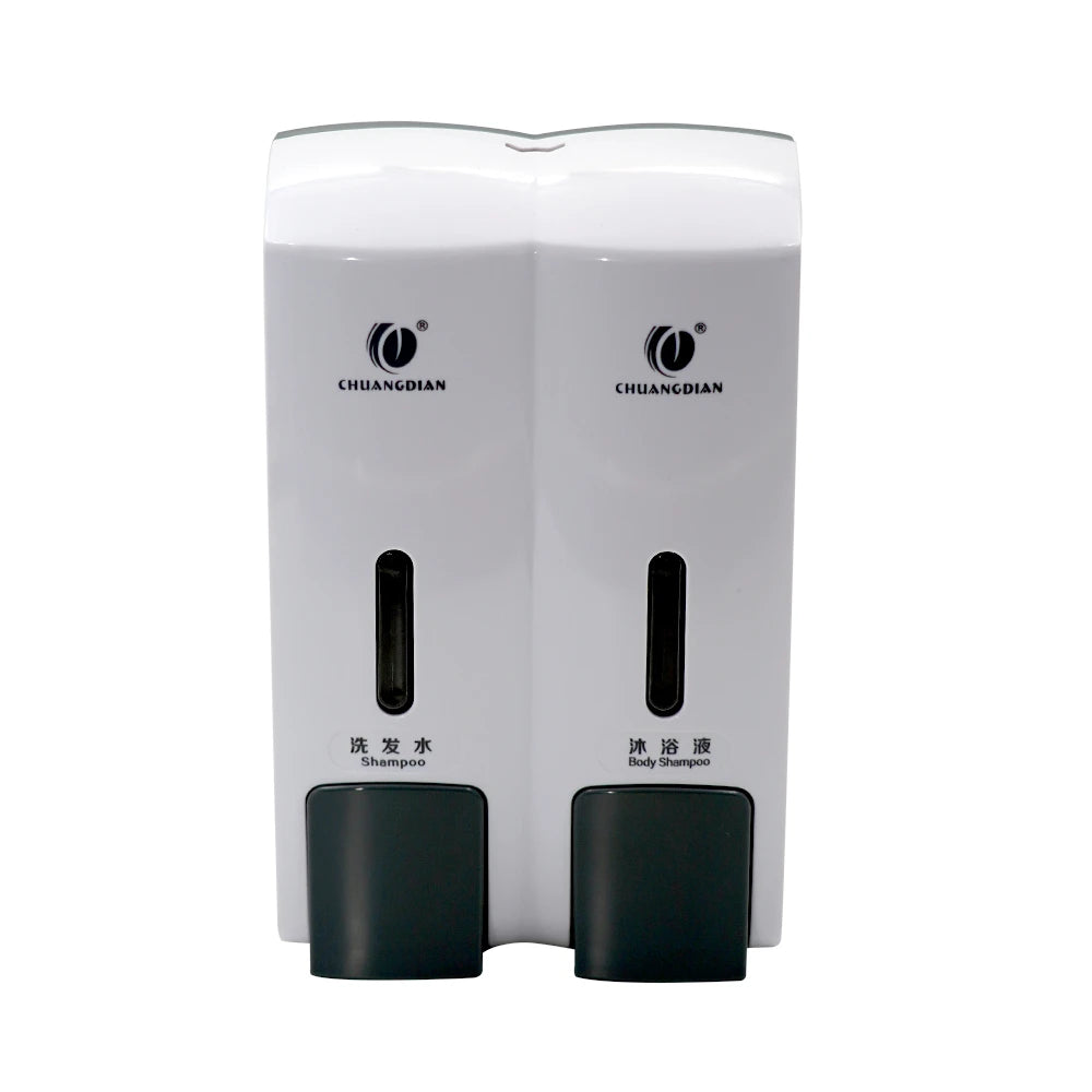 Dual Liquid Soap & Shampoo Dispenser / Wall Mounted Bathroom Shampoo Dispenser