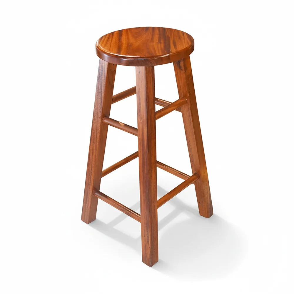 Modern Mahogany Wooden Bar Stool
