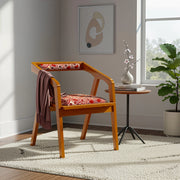 Modern Wooden Arm Chair with Cushion Seat