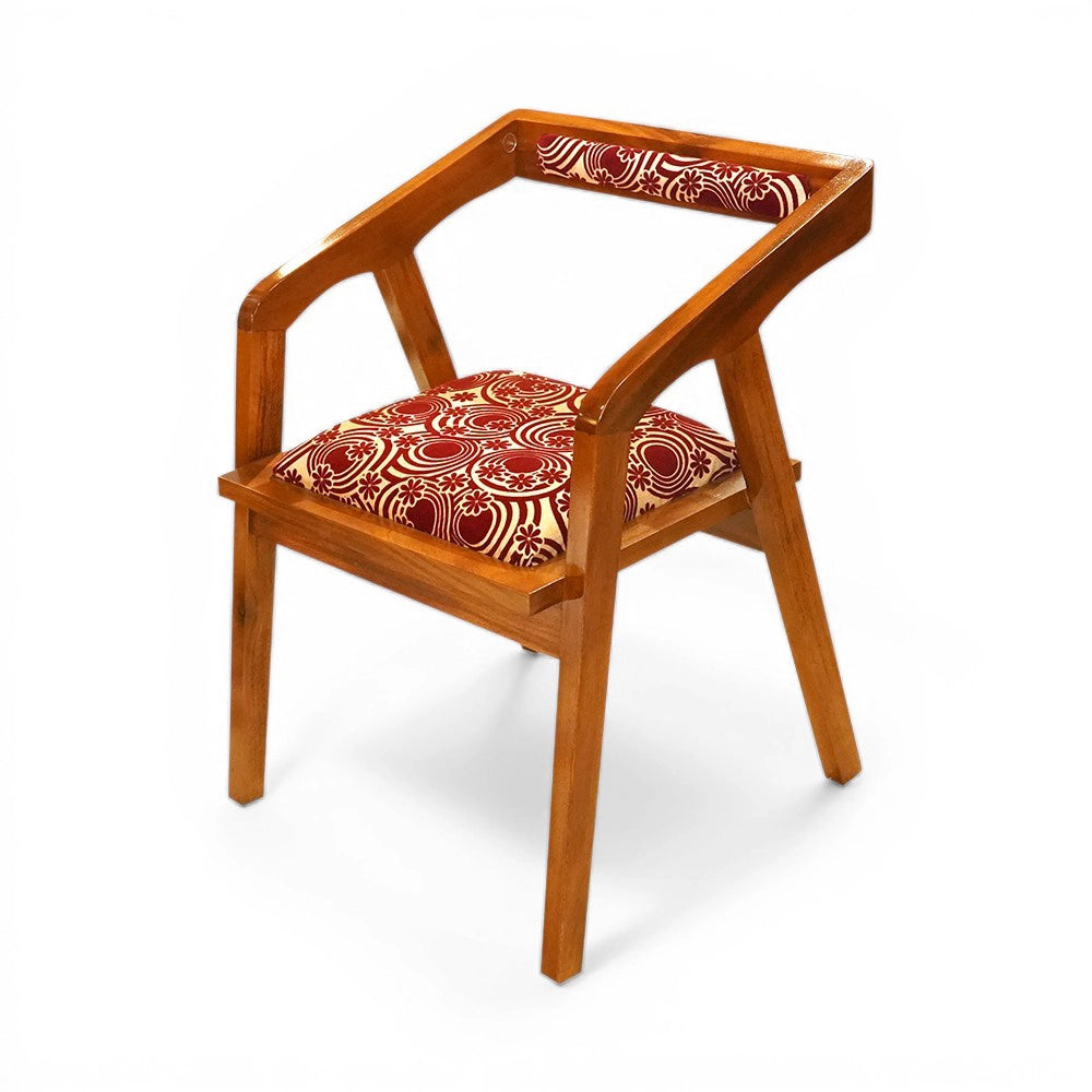 Modern Wooden Arm Chair with Cushion Seat