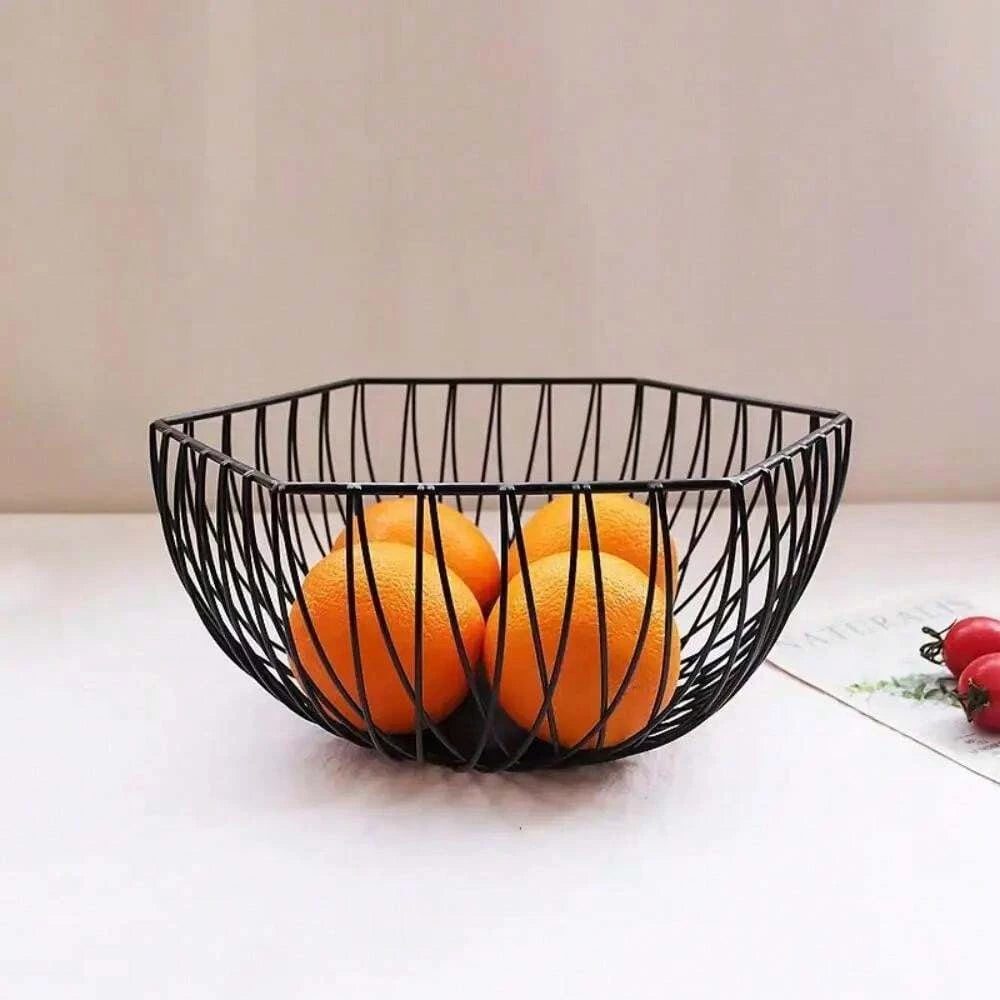 BLACK MAJESTIC IRON STORAGE BASKET