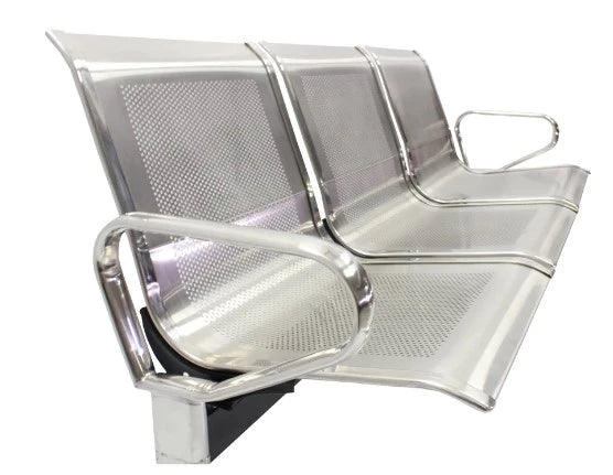 STAINLESS STEEL PUBLIC SEATER - 3 SEATER