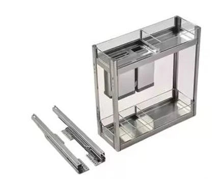 STAINLESS STEEL BOTTLE RACK PULL-OUT BASKET