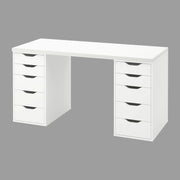 LIAM WHITE DRAWER TABLE WITH WHITE TOP 5 X 2