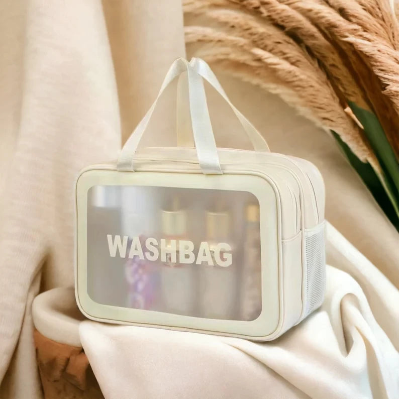 TRANSPARENT TOILETRY ORGANIZER BAG