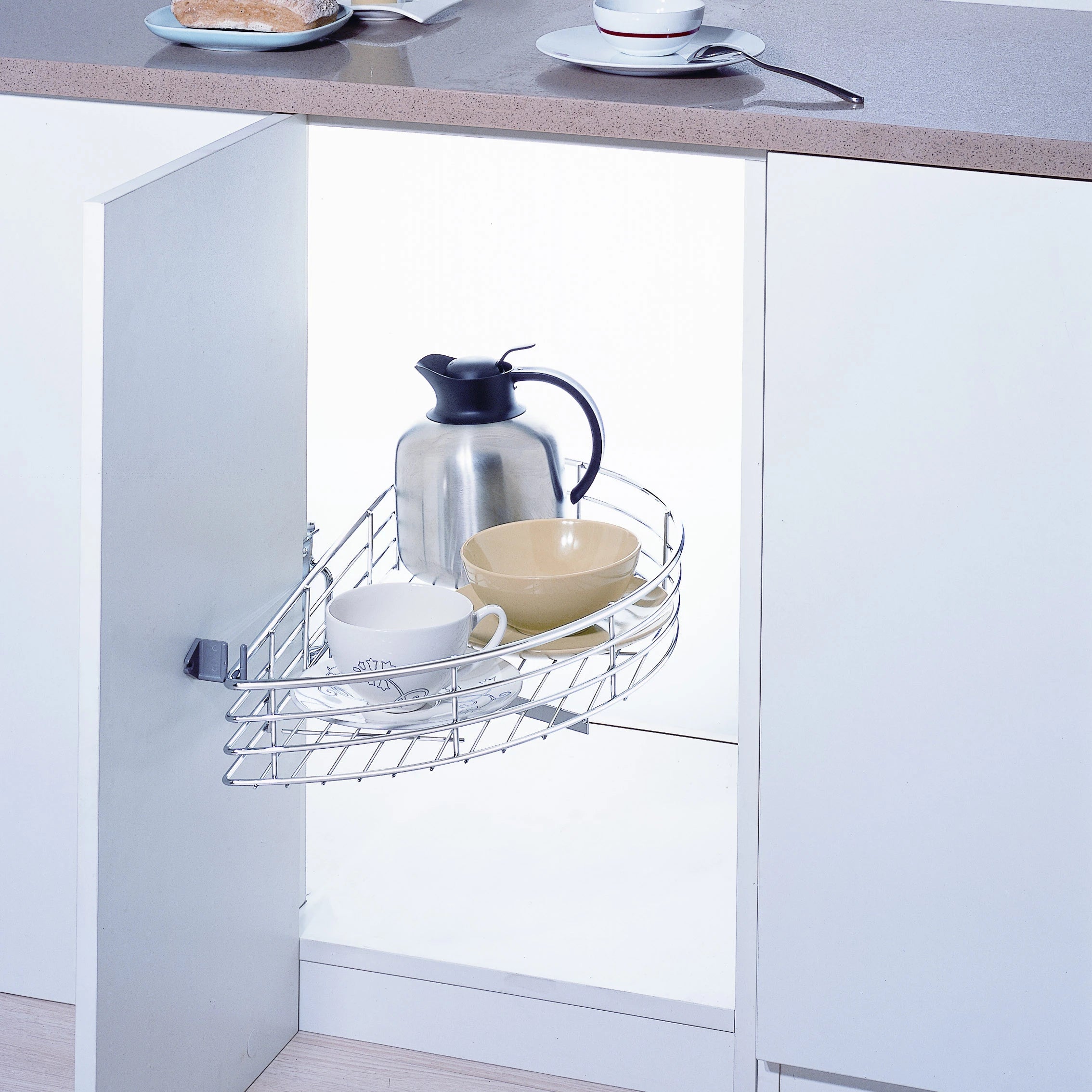 HALF ROUND KITCHEN ORGANIZER RACK