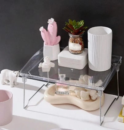 MULTI-PURPOSE FOLDABLE DESKTOP STORAGE RACK