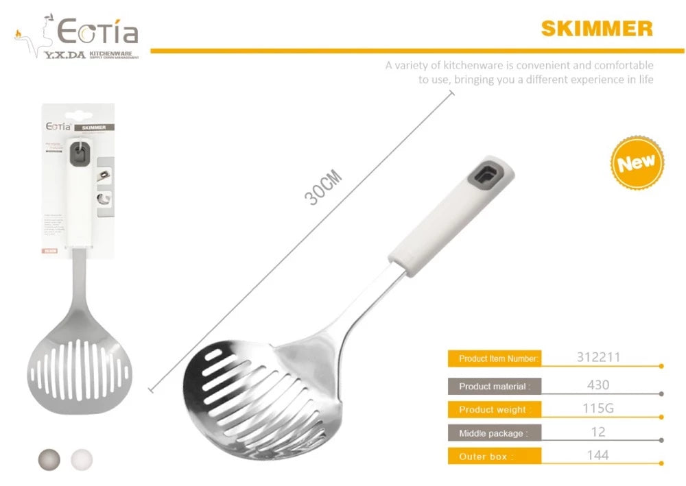 STAINLESS STEEL SKIMMER – PERFECT FOR FRYING AND DRAINING