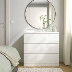 LUCENT MINIMALIST WHITE 3 DRAWER UNIT