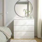 LUCENT MINIMALIST WHITE 3 DRAWER UNIT