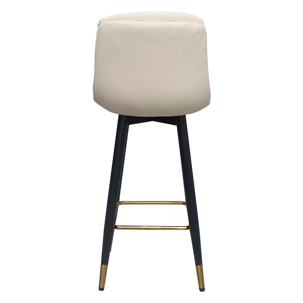 WHITE MODERN UPHOLSTERED BAR CHAIR
