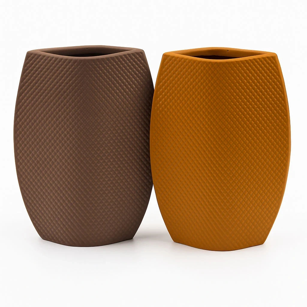 MODERN DECORATIVE VASE | TEXTURED CERAMIC FLOWER POT