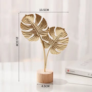 GOLD GINKGO LEAF DECOR ORNAMENT - AW-9127