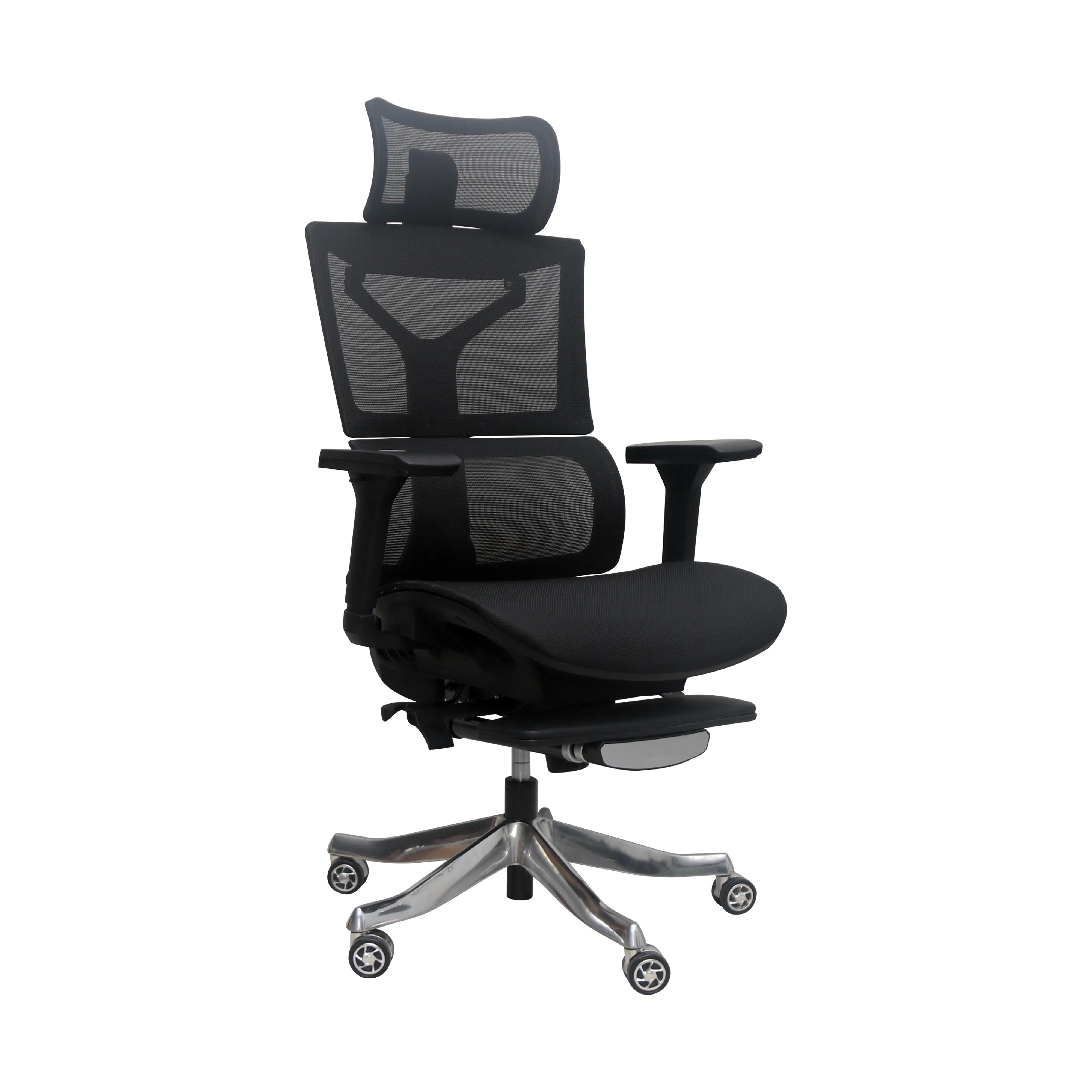 BLACK JACINDA HIGHBACK ERGONOMIC OFFICE CHAIR WITH FOOT REST